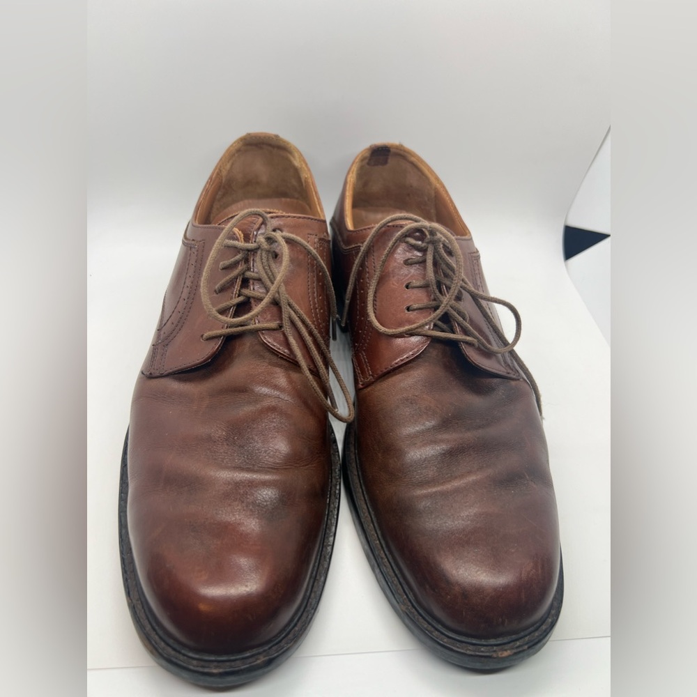 Johnston and Murphy Brown Leather Dress Shoes Oxfords Lace Up Sz 9.5 Wide - Picture 2 of 8